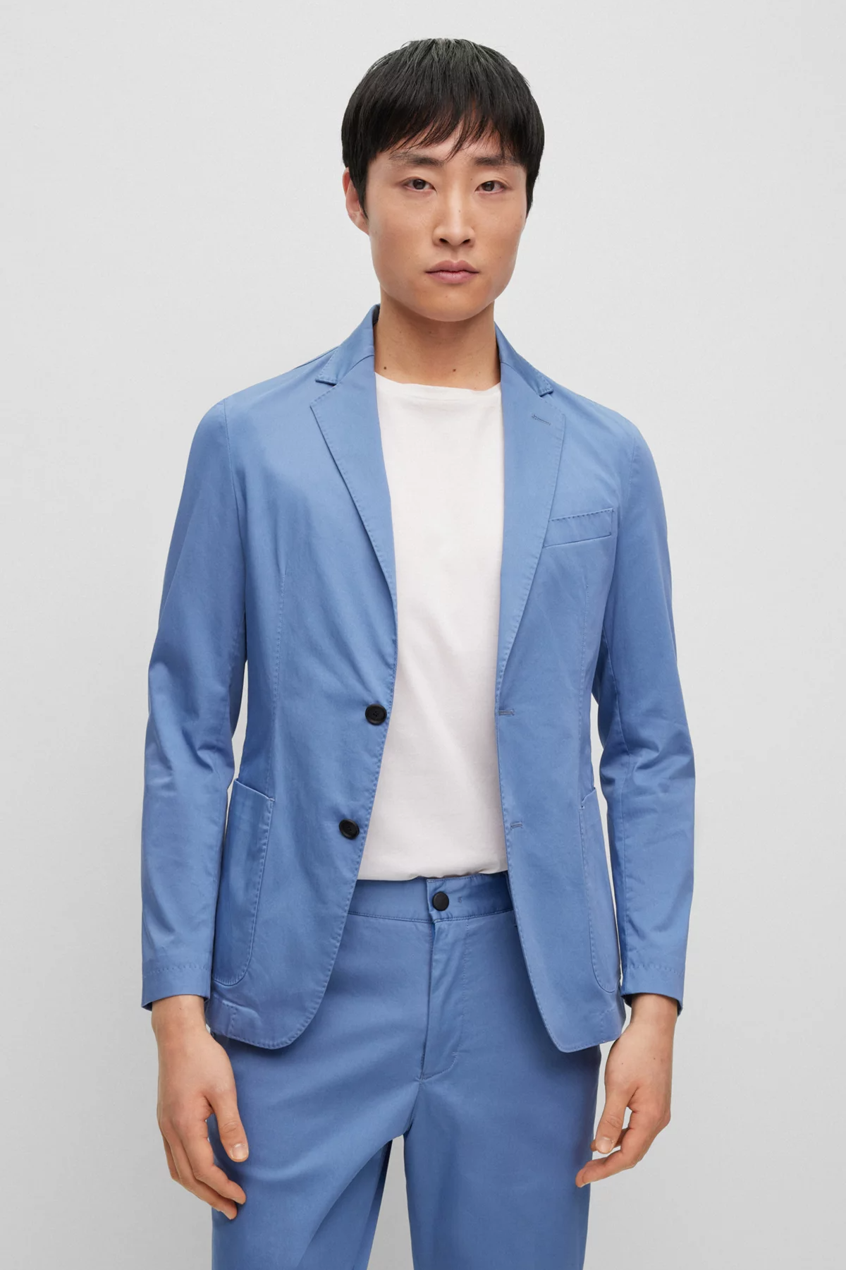 Giacca in cotone 50488455 10248356 01 479 BOSS Open blue 