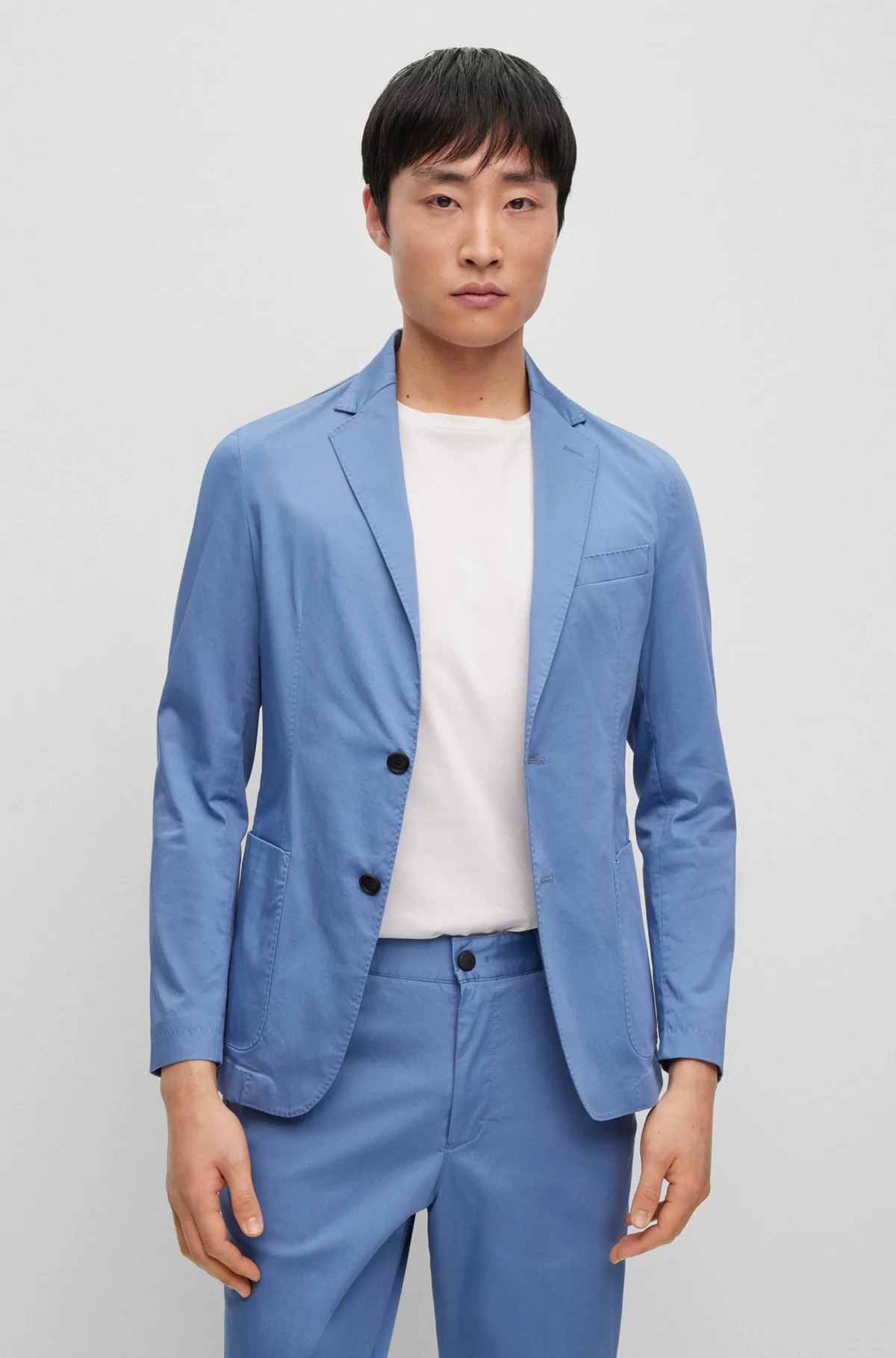 Giacca in cotone 50488455 10248356 01 479 BOSS Open blue 