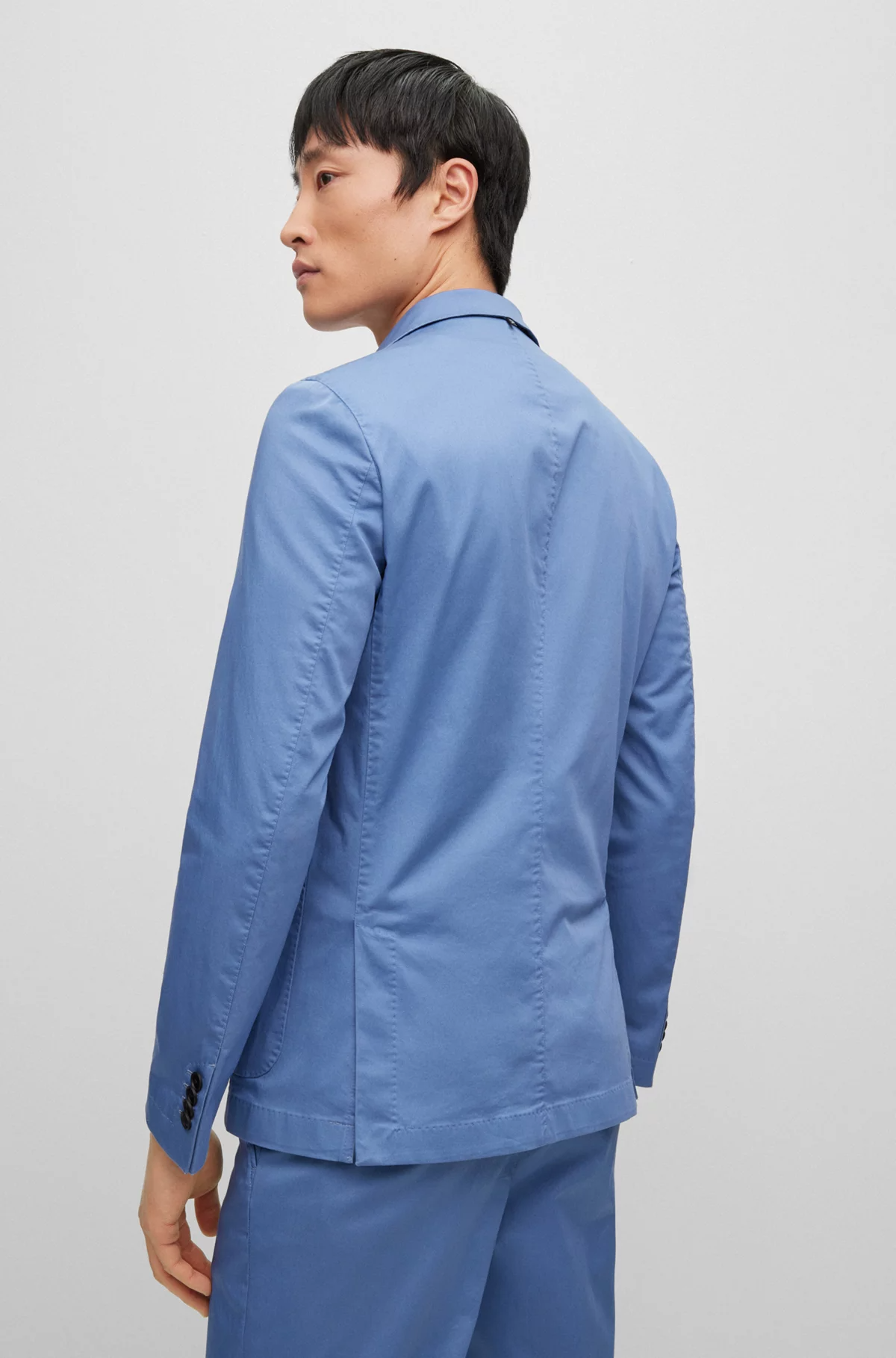 Giacca in cotone 50488455 10248356 01 479 BOSS Open blue 