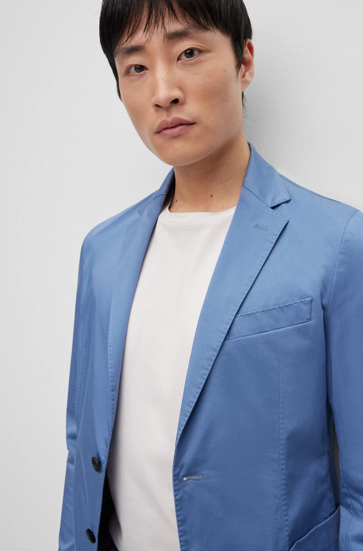 Giacca in cotone 50488455 10248356 01 479 BOSS Open blue 