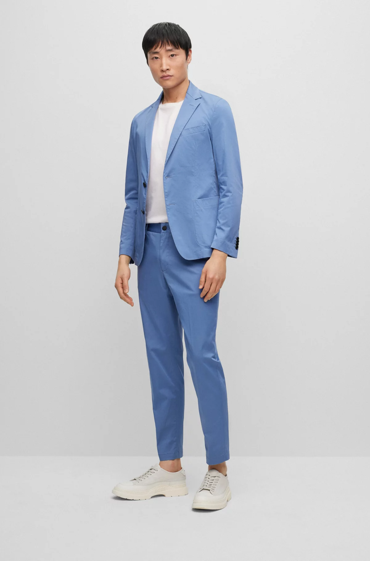 Giacca in cotone 50488455 10248356 01 479 BOSS Open blue 