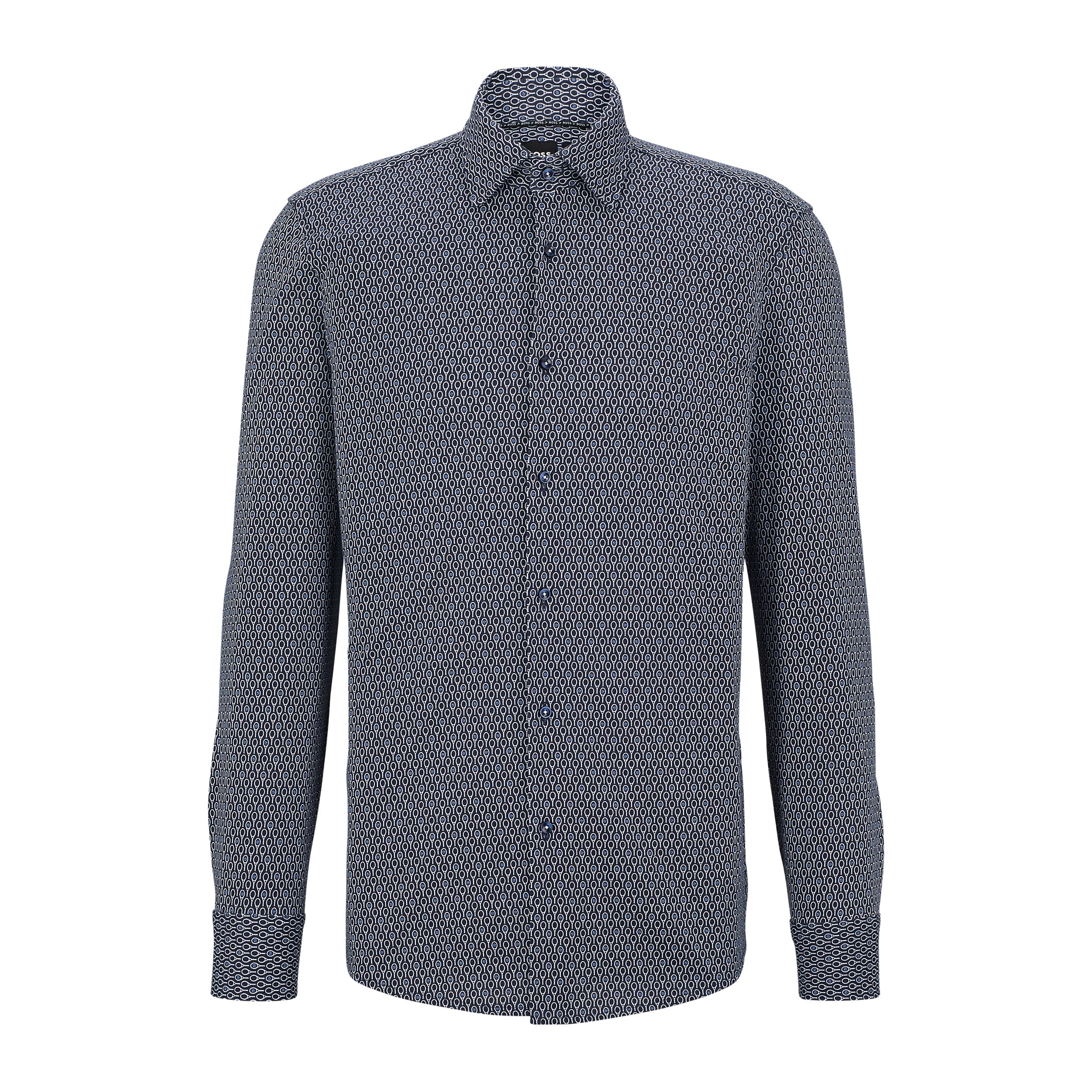 Camicia in jersey slim fit 50490363 10248806 01 404 BOSS Dark blue 