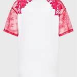 T-shirt manica corta D42EL068EE7 MF241 ERMANNO FIRENZE Bianco/fucsia 