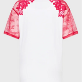 T-shirt manica corta D42EL068EE7 MF241 ERMANNO FIRENZE Bianco/fucsia 