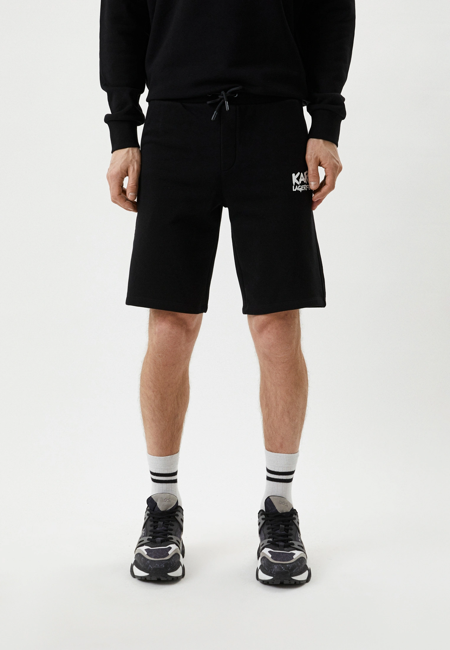 Shorts con logo 705094 531900 990 KARL LAGERFELD Black 