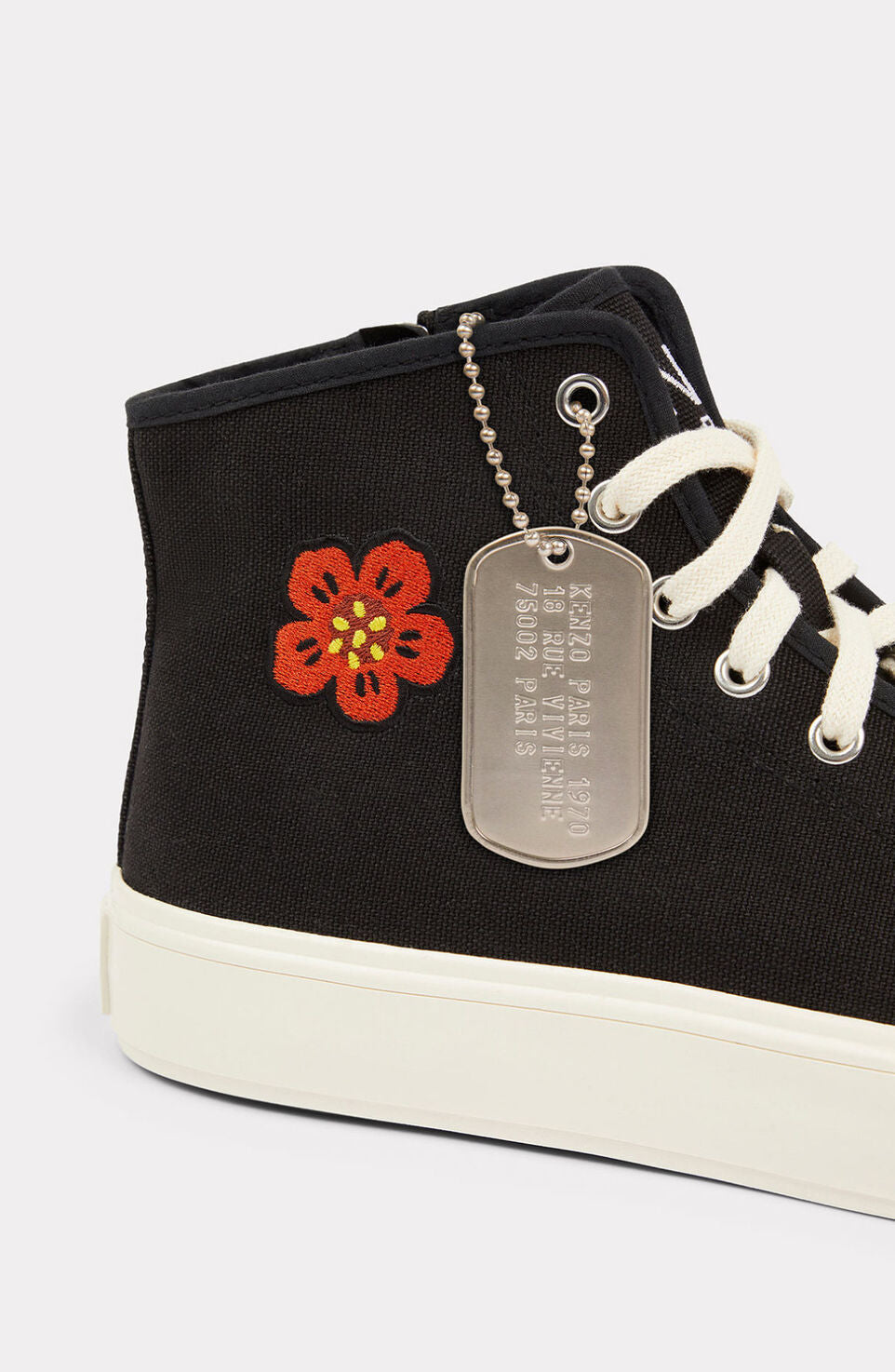 Sneaker alta in canvas di cotone FD55SN020F73 99 KENZO Black 