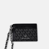 Portacarte logato con catena 34F2ST9D50 023 MICHAEL KORS Blk/silver 