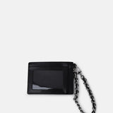 Portacarte logato con catena 34F2ST9D50 023 MICHAEL KORS Blk/silver 