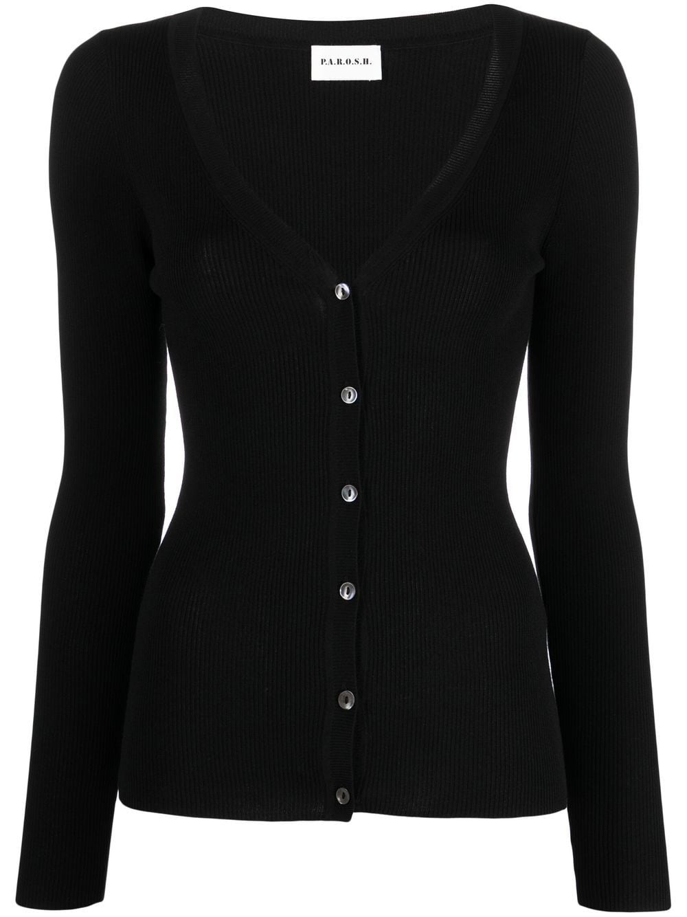 Cardigan a costine CIPRIA23 D520738 013 P.A.R.O.S.H. Nero 