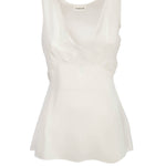 Blusa in satin di seta SOFIAD311504 002 P.A.R.O.S.H. Panna 