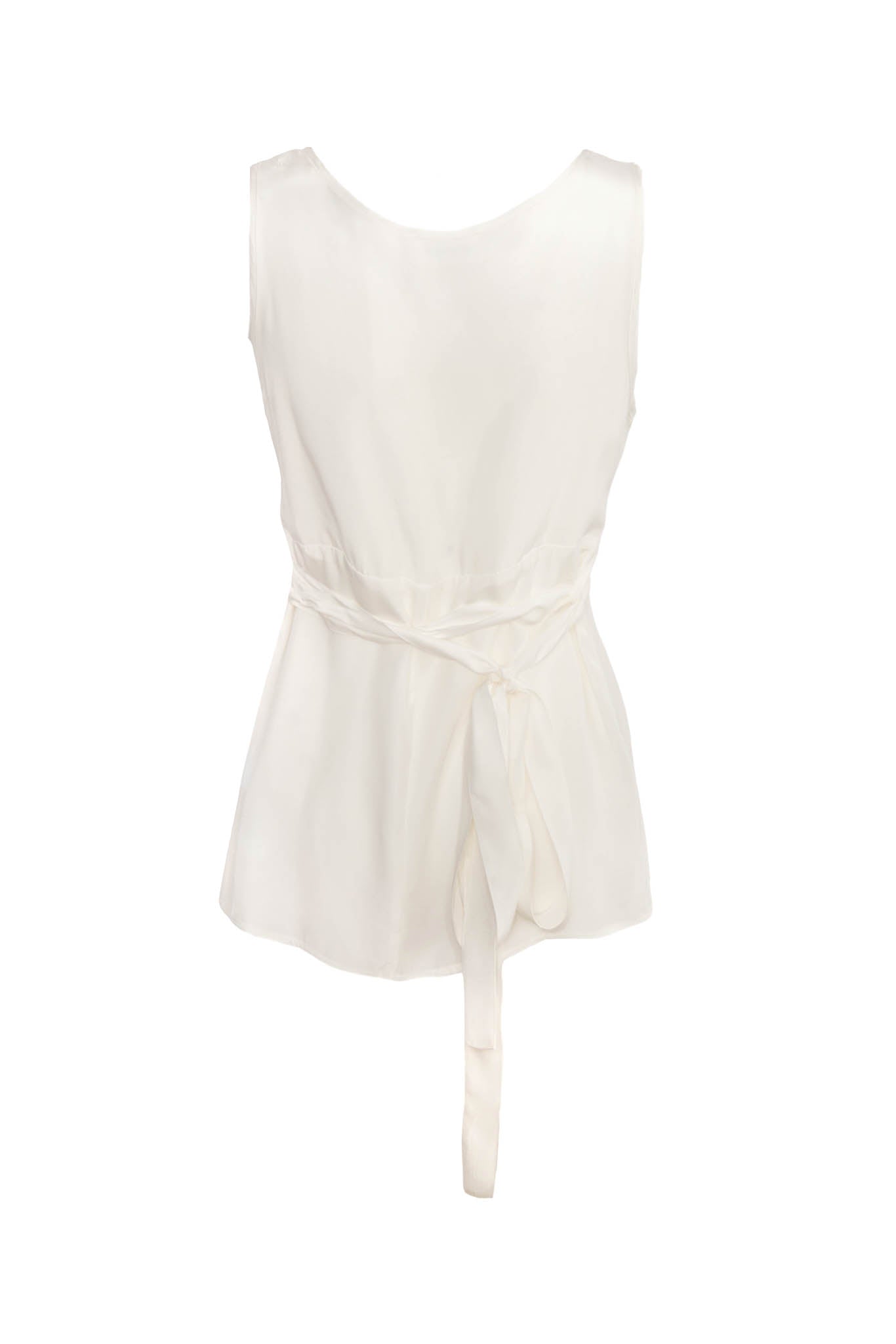 Blusa in satin di seta SOFIAD311504 002 P.A.R.O.S.H. Panna 
