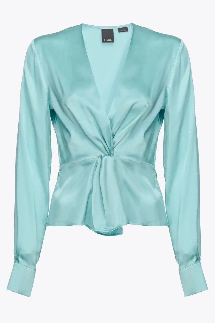 Blusa Loose Fit 100108ZR64 E77 PINKO Green 