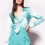 Blusa Loose Fit 100108ZR64 E77 PINKO Green 
