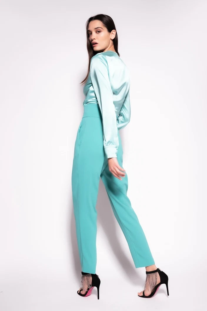 Blusa Loose Fit 100108ZR64 E77 PINKO Green 