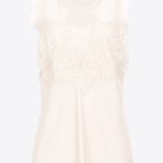Top jacquard logato con pizzo 100123A01P N96 PINKO White 