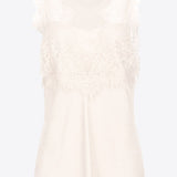 Top jacquard logato con pizzo 100123A01P N96 PINKO White 