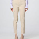 Pantalone dritto in punto stoffa 100155A0IM C28 PINKO Beige 