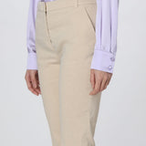 Pantalone dritto in punto stoffa 100155A0IM C28 PINKO Beige 
