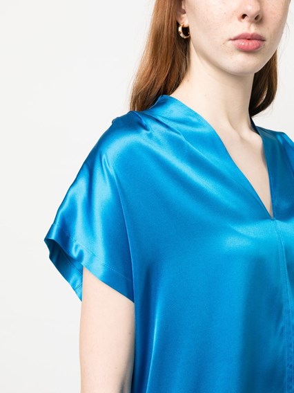 Blusa in seta 100376ZR64 F71 PINKO Light blue 