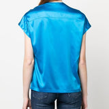 Blusa in seta 100376ZR64 F71 PINKO Light blue 