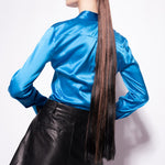 Camicia in satin di seta 100612ZR64 F71 PINKO Light blue 