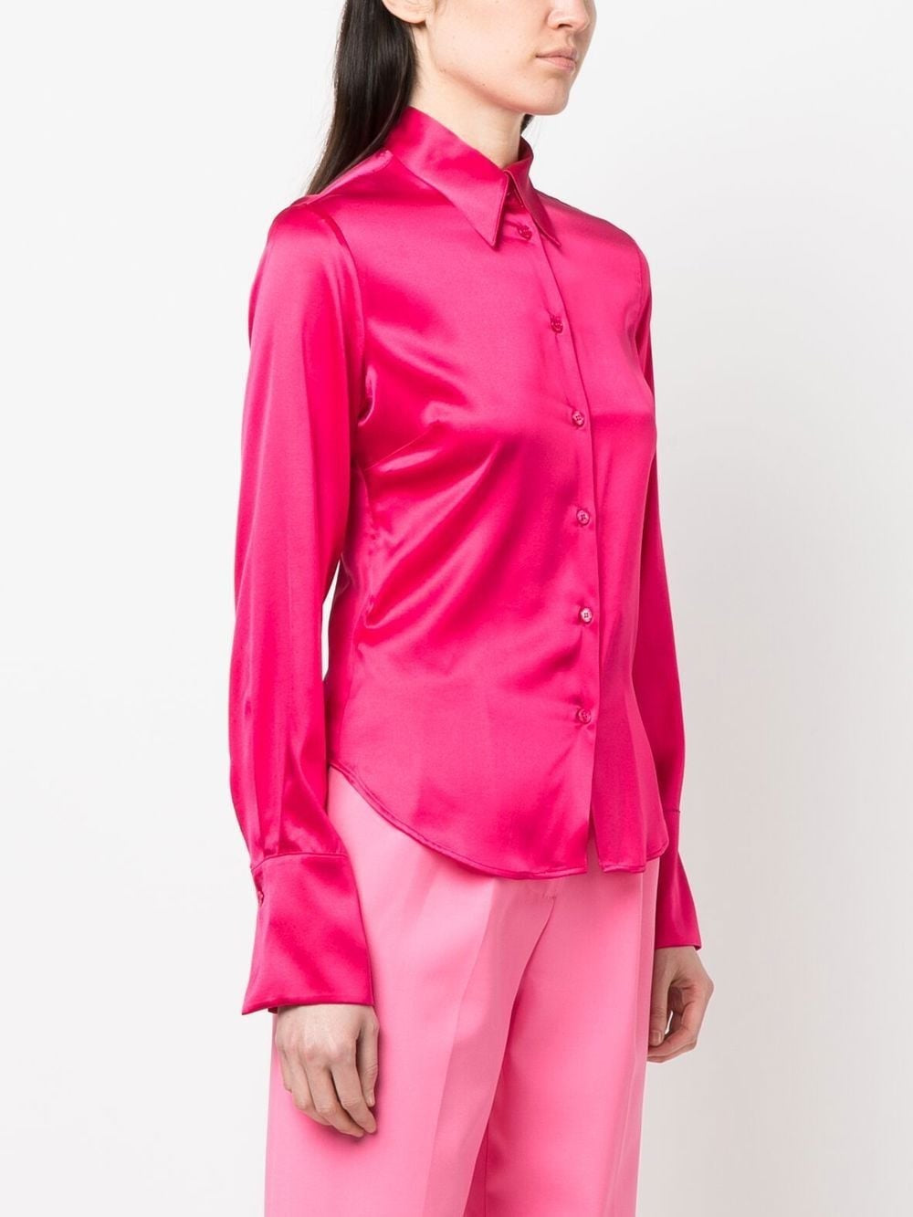 Camicia in satin di seta 100612ZR64 P46 PINKO Pink 