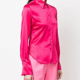 Camicia in satin di seta 100612ZR64 P46 PINKO Pink 