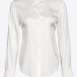 Camicia in satin di seta 100612ZR64 Z05 PINKO Bianco 