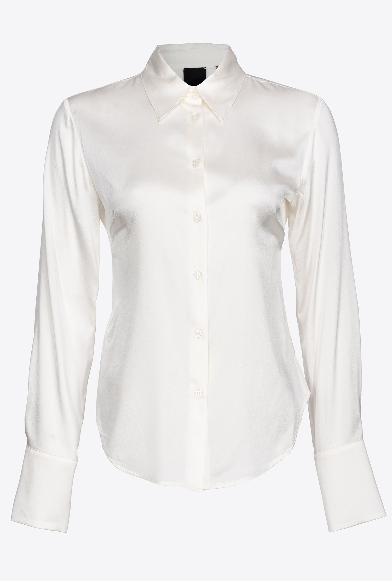 Camicia in satin di seta 100612ZR64 Z05 PINKO Bianco 
