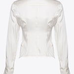 Camicia in satin di seta 100612ZR64 Z05 PINKO Bianco 