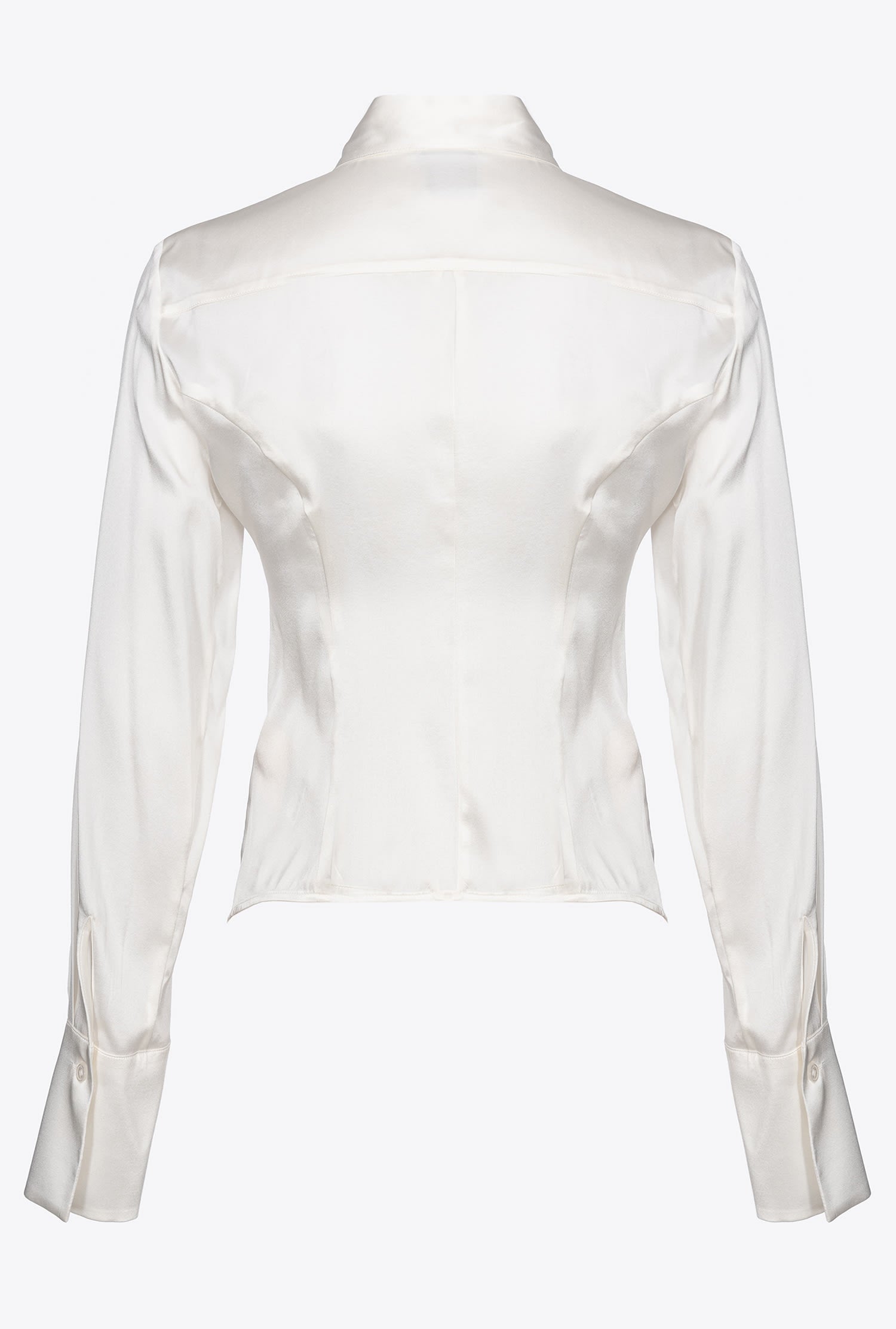 Camicia in satin di seta 100612ZR64 Z05 PINKO Bianco 
