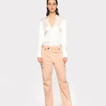 Camicia in satin di seta 100612ZR64 Z05 PINKO Bianco 