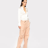 Camicia in satin di seta 100612ZR64 Z05 PINKO Bianco 