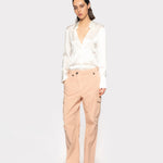 Camicia in satin di seta 100612ZR64 Z05 PINKO Bianco 