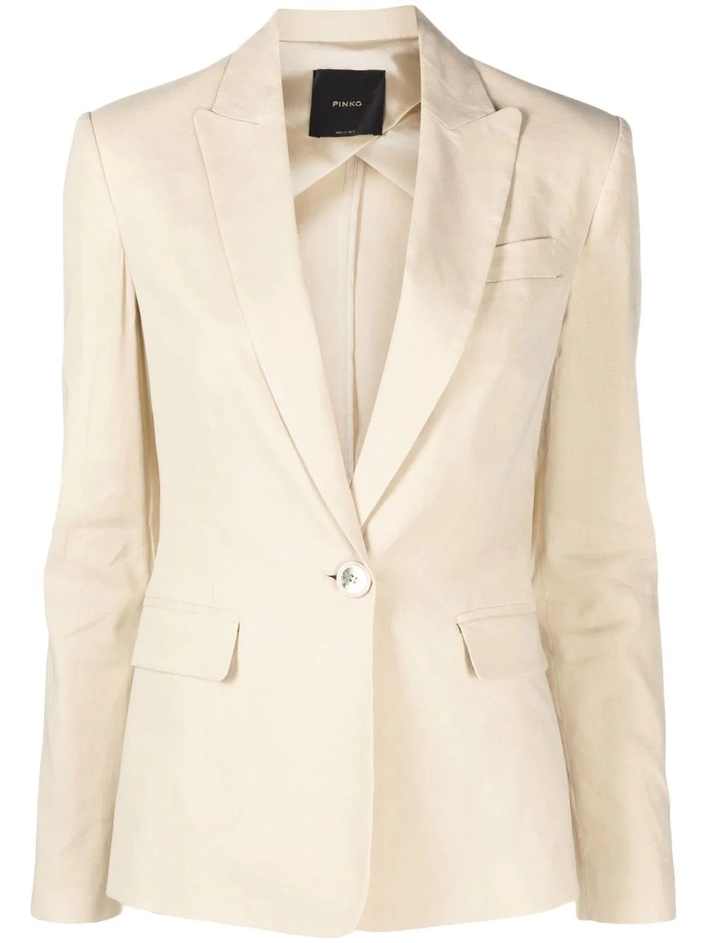 Giacca con revere a lancia 100987A0IM C28 PINKO Beige 