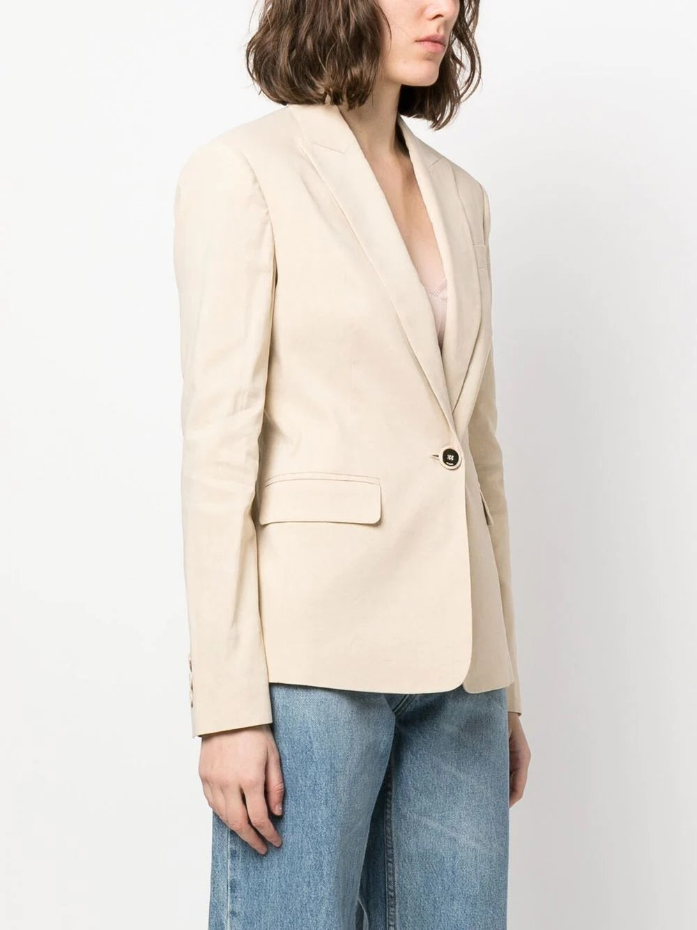 Giacca con revere a lancia 100987A0IM C28 PINKO Beige 