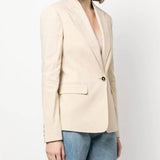 Giacca con revere a lancia 100987A0IM C28 PINKO Beige 