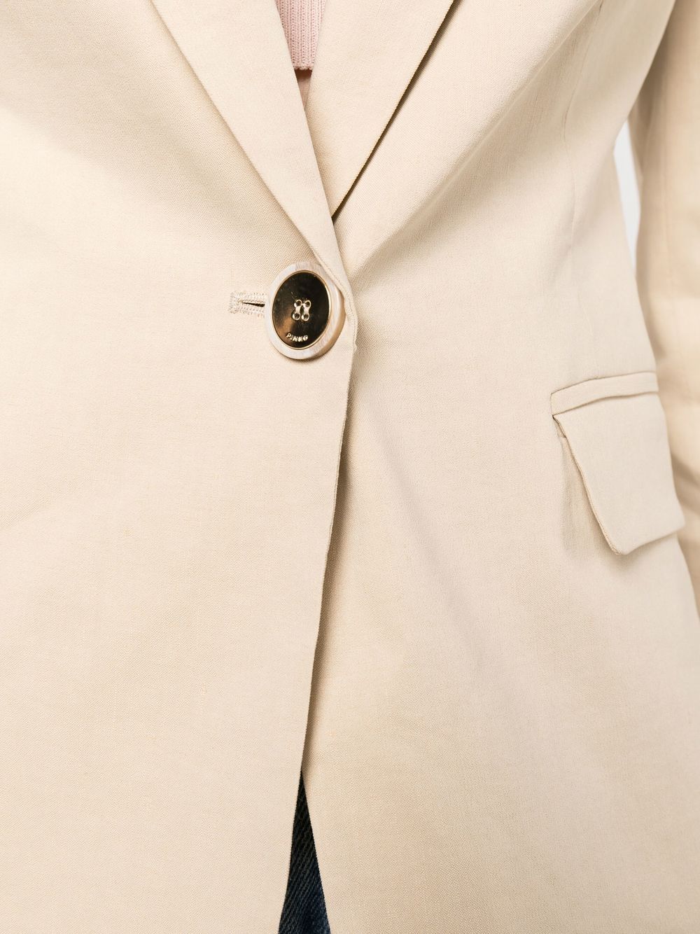 Giacca con revere a lancia 100987A0IM C28 PINKO Beige 