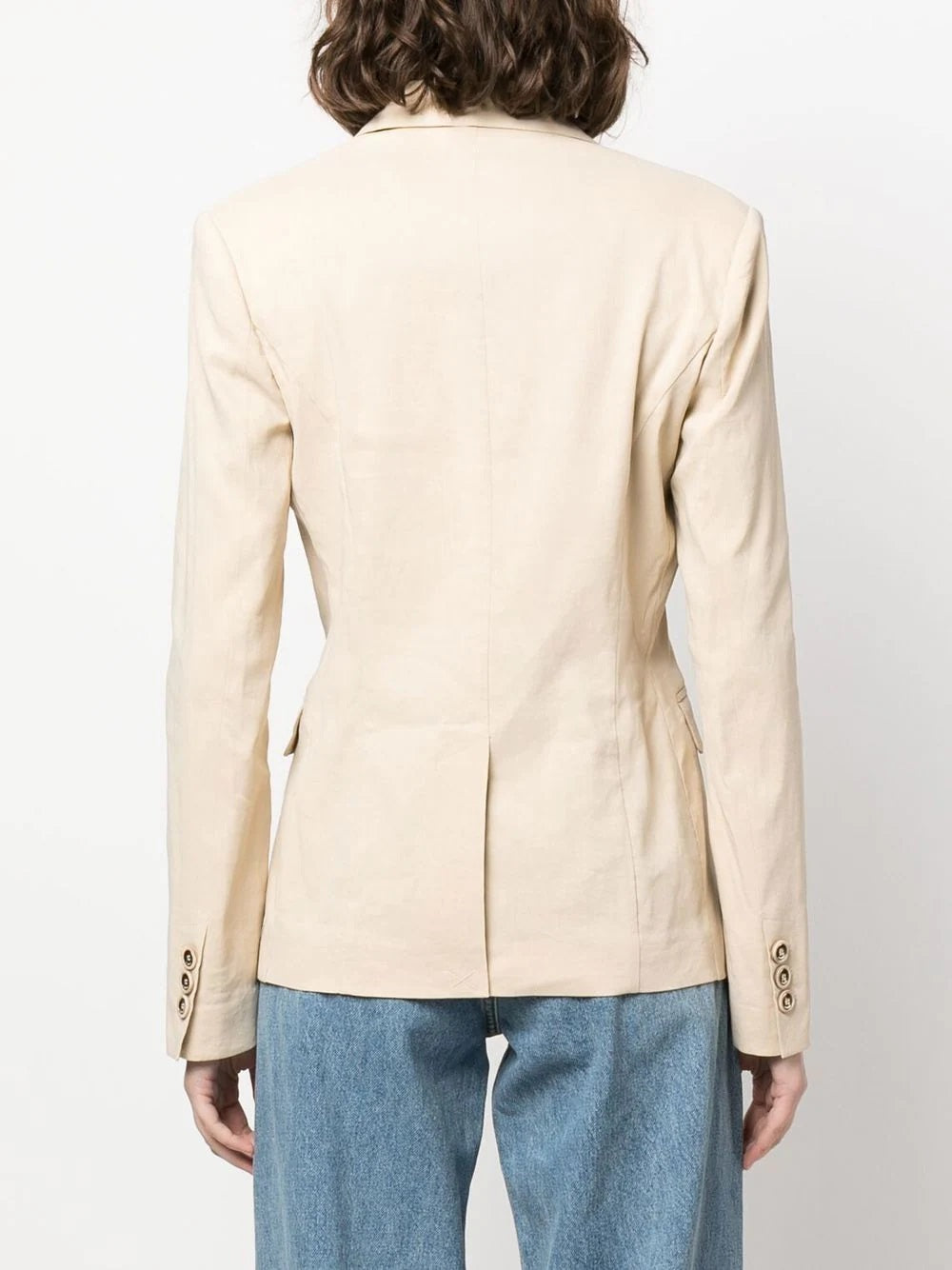 Giacca con revere a lancia 100987A0IM C28 PINKO Beige 