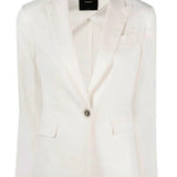 Blazer con revere a lancia 100987A0IM Z15 PINKO White 