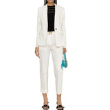 Blazer con revere a lancia 100987A0IM Z15 PINKO White 
