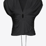Top incrociato in jersey 102270A1C4 Z99 PINKO Black 