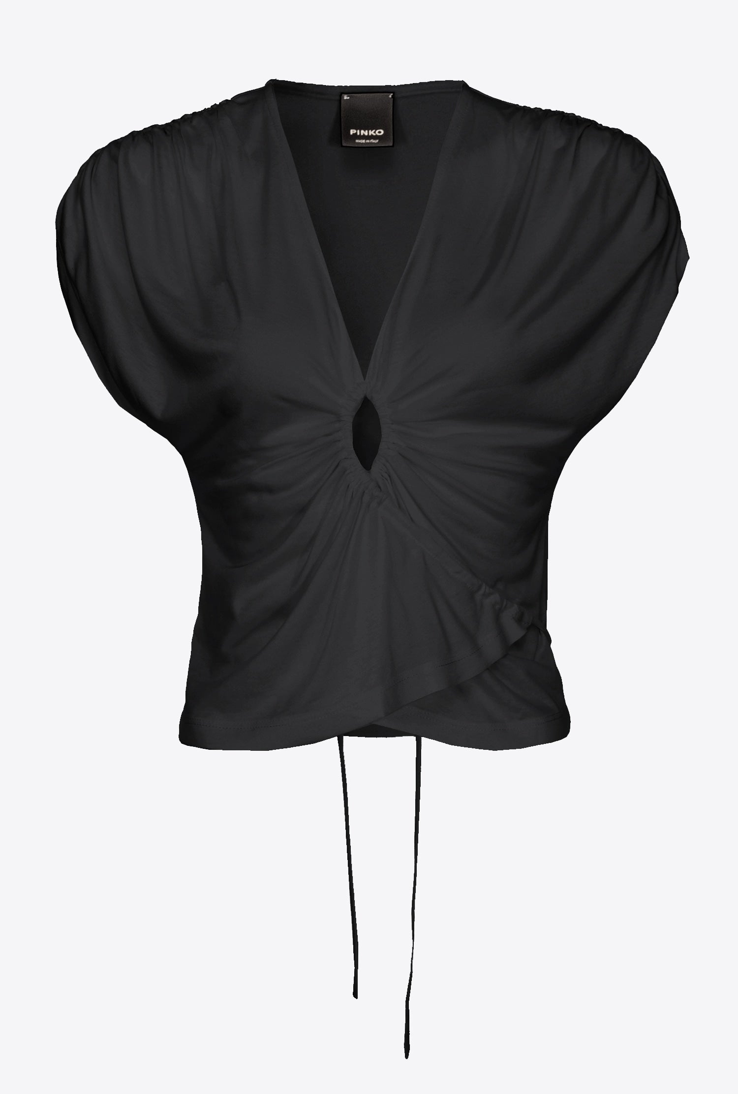 Top incrociato in jersey 102270A1C4 Z99 PINKO Black 