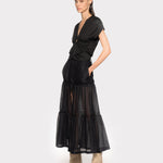 Top incrociato in jersey 102270A1C4 Z99 PINKO Black 