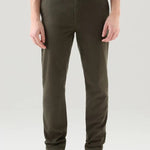 Pantaloni chino in cotone tinto in capo CFWOTR0138MRUT3343 614 WOOLRICH Dark green 