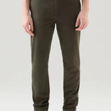 Pantaloni chino in cotone tinto in capo CFWOTR0138MRUT3343 614 WOOLRICH Dark green 