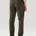 Pantaloni chino in cotone tinto in capo CFWOTR0138MRUT3343 614 WOOLRICH Dark green 