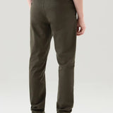 Pantaloni chino in cotone tinto in capo CFWOTR0138MRUT3343 614 WOOLRICH Dark green 