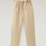 Pantaloni con cintura in misto lino viscosa CFWWTR0151FRUT3043 8925 WOOLRICH Feather beige 