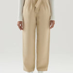 Pantaloni con cintura in misto lino viscosa CFWWTR0151FRUT3043 8925 WOOLRICH Feather beige 